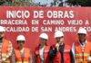 Omar Sánchez da banderazo a obra de terracería en Camino Viejo de San Andrés Ocotlán