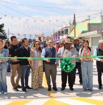 ZINACANTEPEC IMPULSA MOVILIDAD Y SEGURIDAD CON NUEVA OBRA VIAL EN SAN LORENZO CUAUHTENCO